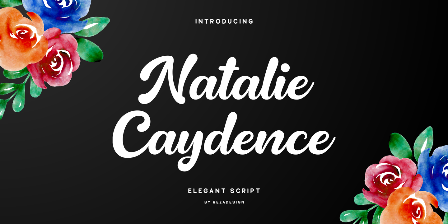 Пример шрифта Natalie Caydence #1